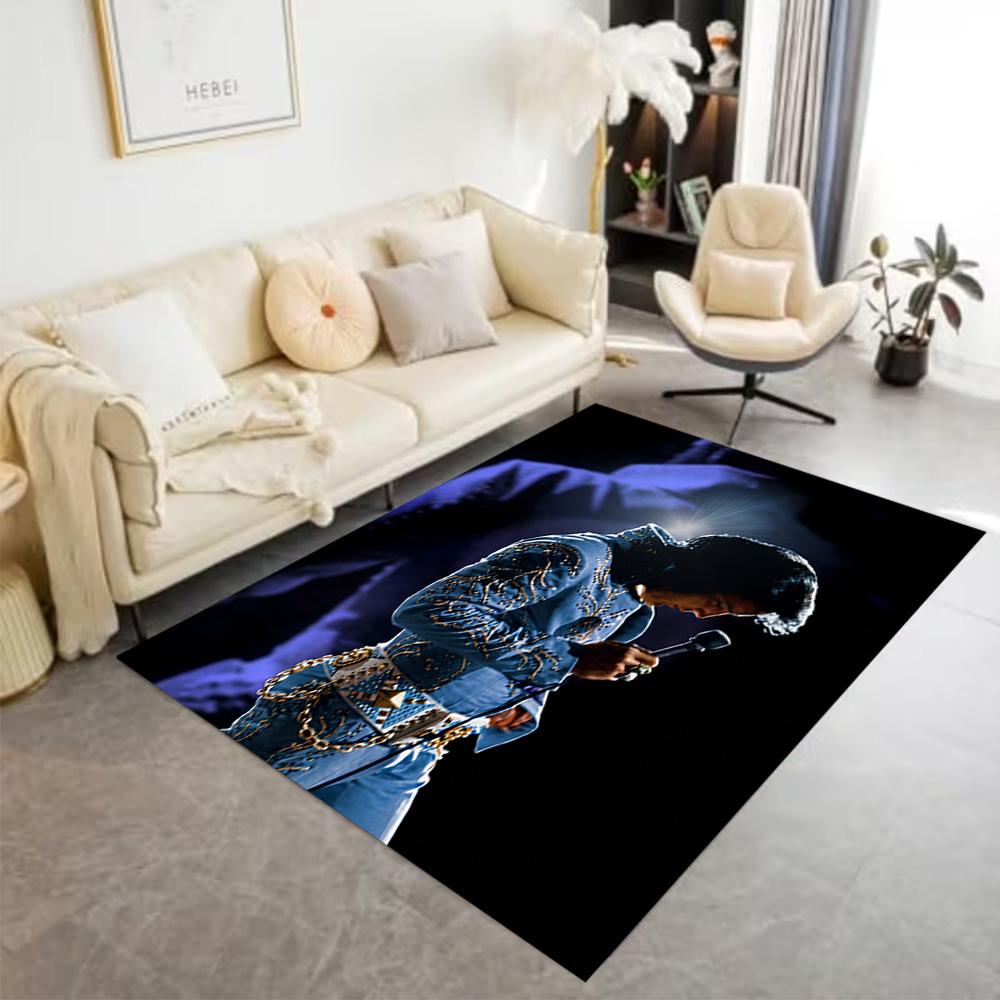Elvis Presley's Iconic Pose Carpet Design for Decorate room Kitchen Foyer Dining Room Antislip Carpet Office home decor