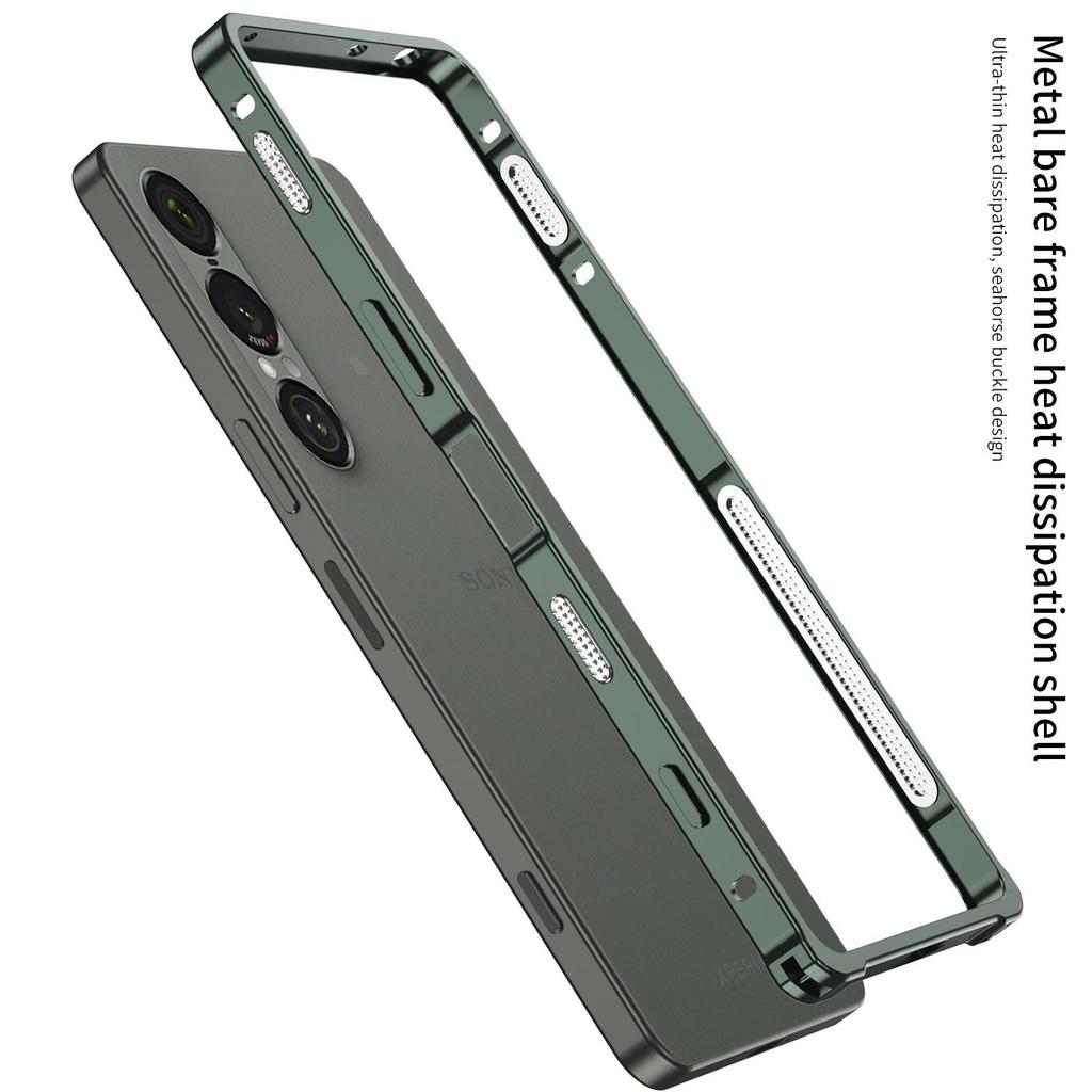 Heat-Dispersing Metal Case with Clasp for Sony Xperia 1VII/1VI - Drop-Proof Supercar Design