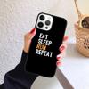 EAT SLEEP RUN REPEAT Phone Case for iPhone 17 Air 16 PRO MAX 15 14 PLUS 12 11 13 Back Cover Fundas Shell coque