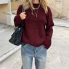 Fashion Long-sleeved Simple Solid Color Sweater for Women 2025 Autumn and Winter New Style
