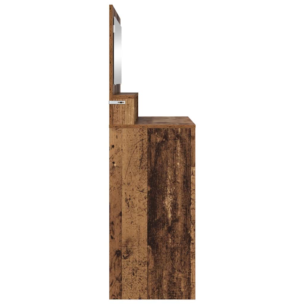 Bedroom Dressing Table Reclaimed Wood 31.5 x 15.6 x 53.1 in (L x W x H)