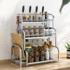 Трехуровневая кухонная полка для хранения из нержавеющей стали