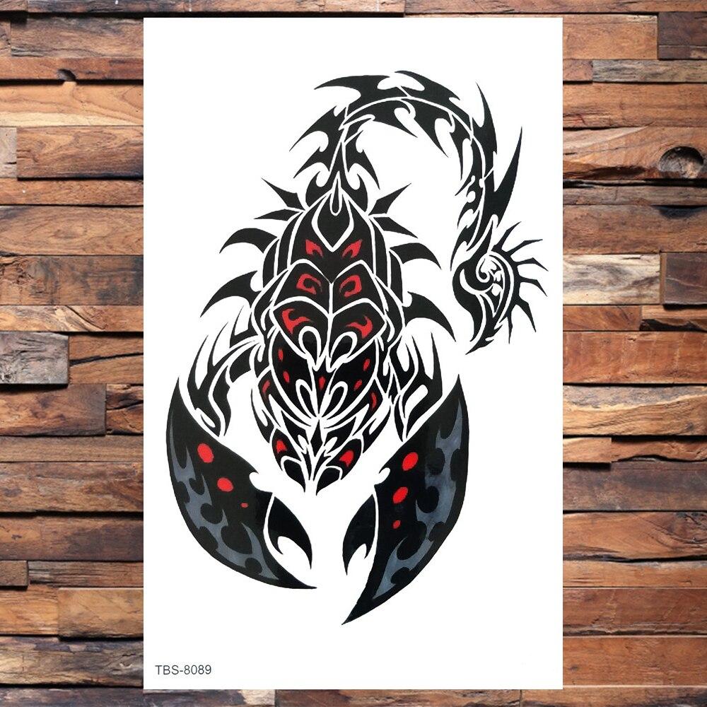 Realistic Dragons Fake Temporary Tattoo For Men Women Tribe Tigers Tattoos Stickers Spray Wolf Flowers Waterproof Tatoo Body Art