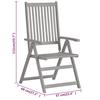 5 Piece Outdoor Dining Set Solid Acacia Wood
