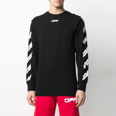 OFF WHITE Лонгслив с аэропортовой лентой OMAB001S201850031088
