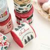 Lmitation Linen Christmas Tree Ribbon Xmas Gift Fabric Swirl Ribbon New Christmas Ribbon
