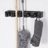 Wall Hanger Mop Broom Tool Holder Black Serial Clamp