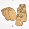 50 Blank Drift Bottles/set Thank You Kraft Paper Hang Tags Handmade DIY Gift Decoration Message Cards