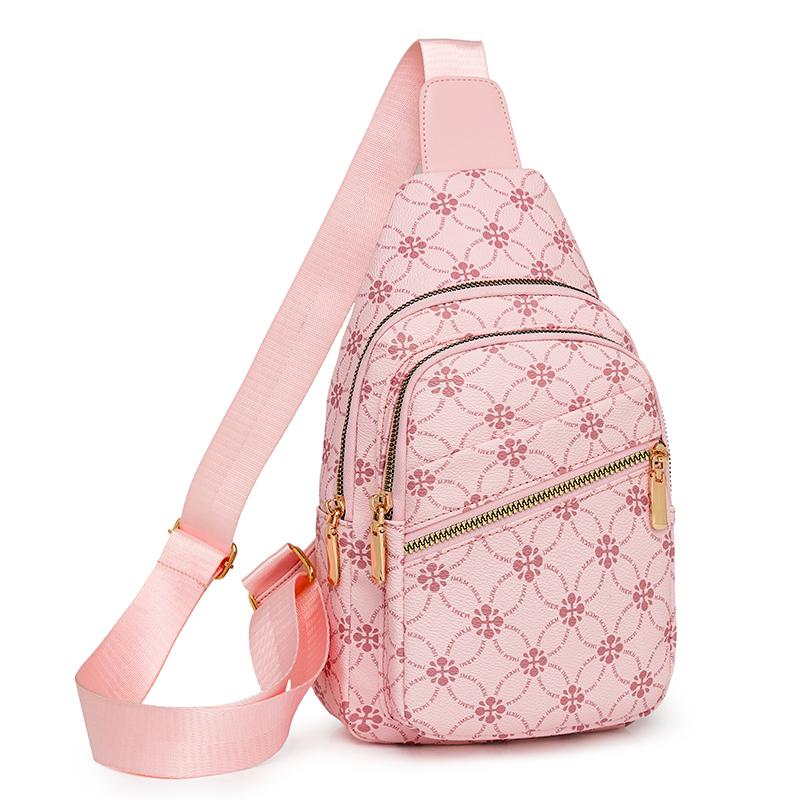 Винтажная сумка через плечо для женщин, нагрудная сумка с принтом, мягкая кожаная сумка через плечо