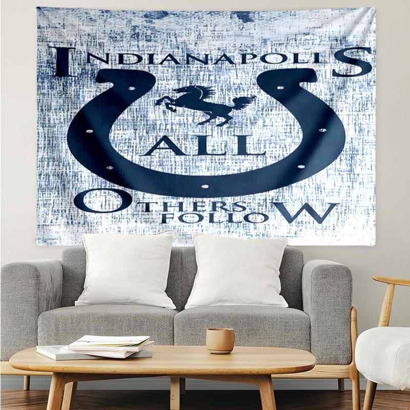 Indianapolis Colts Logo Tapestry Hanging for Bedroom,Livingroom, Playroom,Decor Art Room Wall Tapestry Holiday and Birthday Gifts