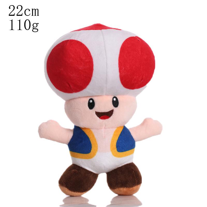 22cm Marios Captain Toad Plush Toys Anime Game Character Mushroom Man Toad Plush Soft Stuffed Toys for Birthday Gifts