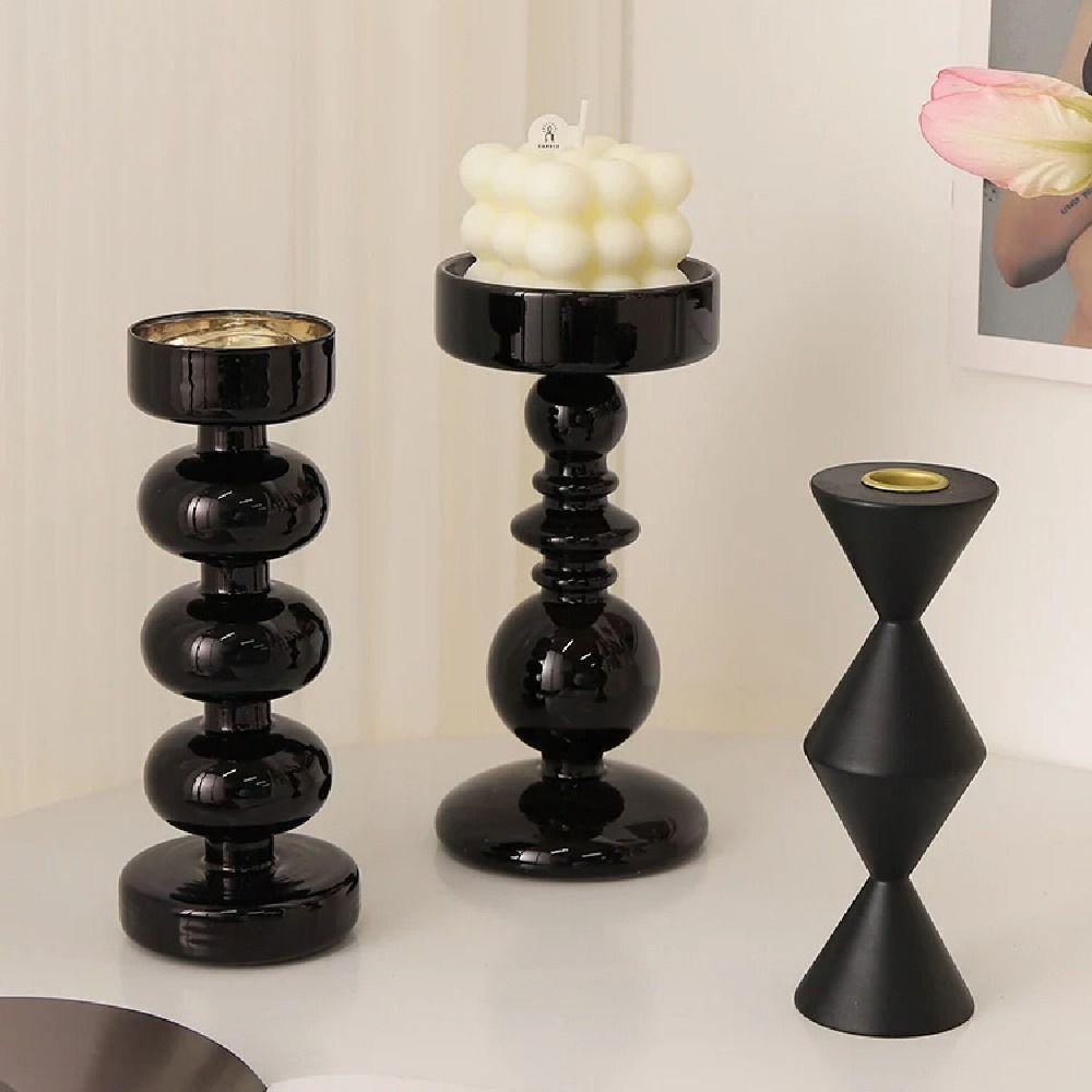 Elegant Glass Candle Holders European Style Tea Light Rack  Wedding Candlelight Dinner