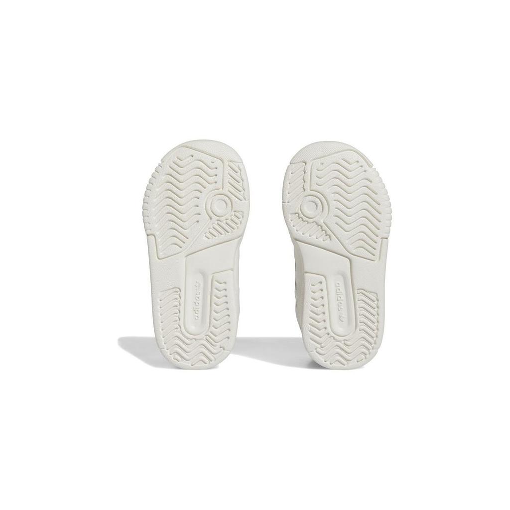 adidas Drop Step EL J Прочные полувысокие кроссовки для ходьбы Детская обувь Белый Коричневый IG1482