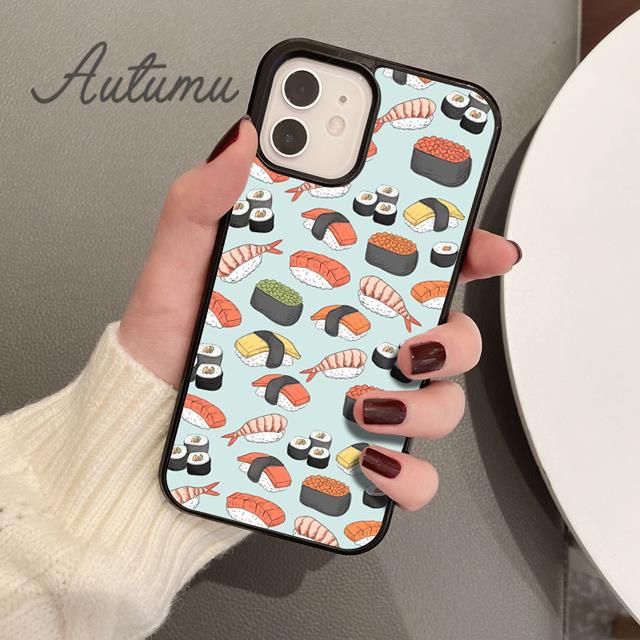 Японская кухня Суши еда Чехол для телефона для iPhone 17 Air 15 16 16e 11 12 13 14 Pro Max Plus coque Fundas Shell
