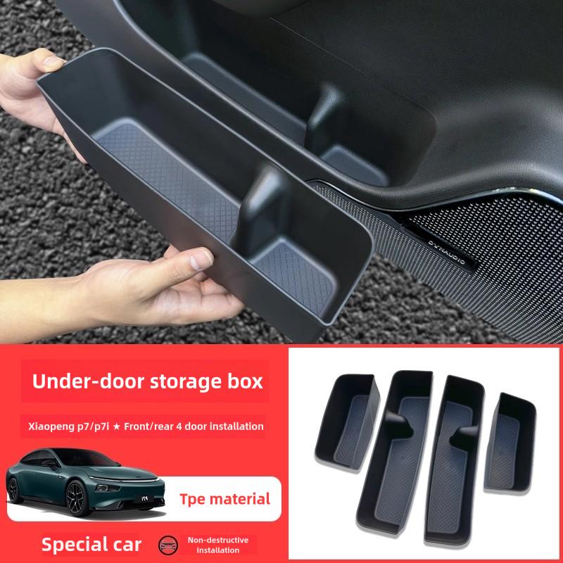 Storage Box For Xpeng P7 P7i 2022-25 Accessories Front Rear Door Handle Storage Organizer Car Door Accessories Side Storage Box