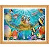 5D алмазная живопись, алмаз, 3d узор, морская черепаха, золотая рыбка, холст, картина, настенная художественная картина, подарки