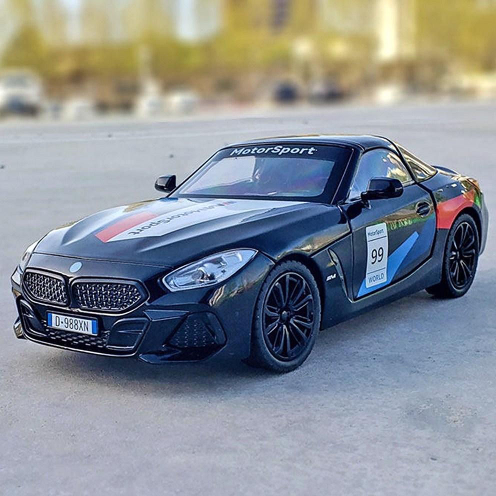 BMW Z4 1:Модель спортивного кабриолета из литого сплава 22-го масштаба и коллекционная фигурка - Черный