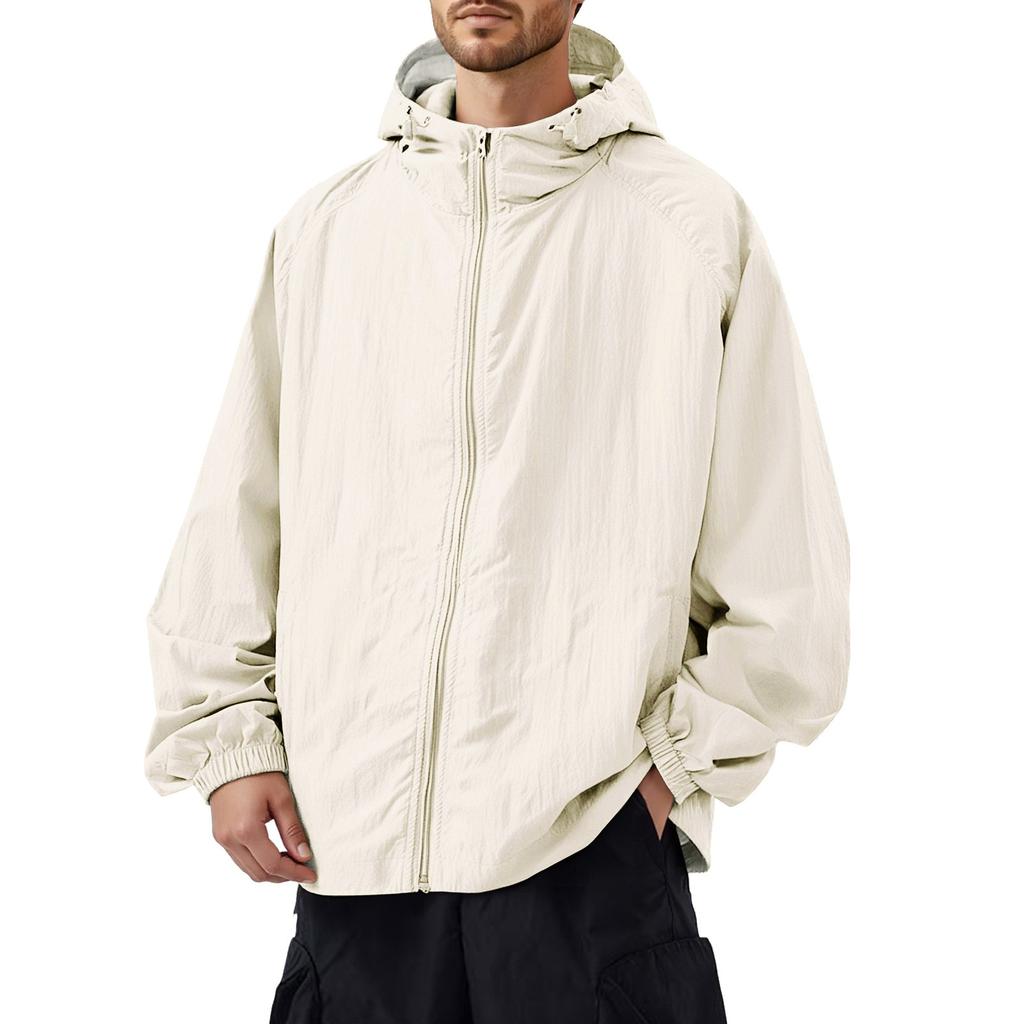 Мужская повседневная свободная солнцезащитная одежда для улицы, куртка-пуховик