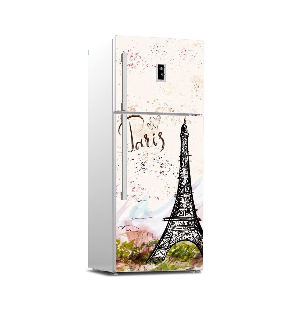 Fridge Beautiful Stickers 23tyle Scenery Refrigerator Cover Door Vinyl Self Adhesive Kitchen Furniture Decor Wrap Freezer Sticker Diy