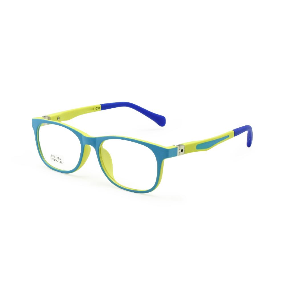 Kids Glasses Size 45 Safe Bendable With Spring Hinge Flexible Optical Frame Boys Girls Children Eyeglasses Plano Lenses