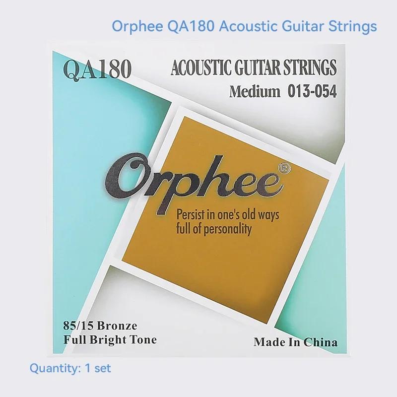 Струны для акустической гитары Orphee QA Высокоуглеродистая сталь Шестигранный сердечник Нанопокрытие Латунная обмотка Части и аксессуары для гитары