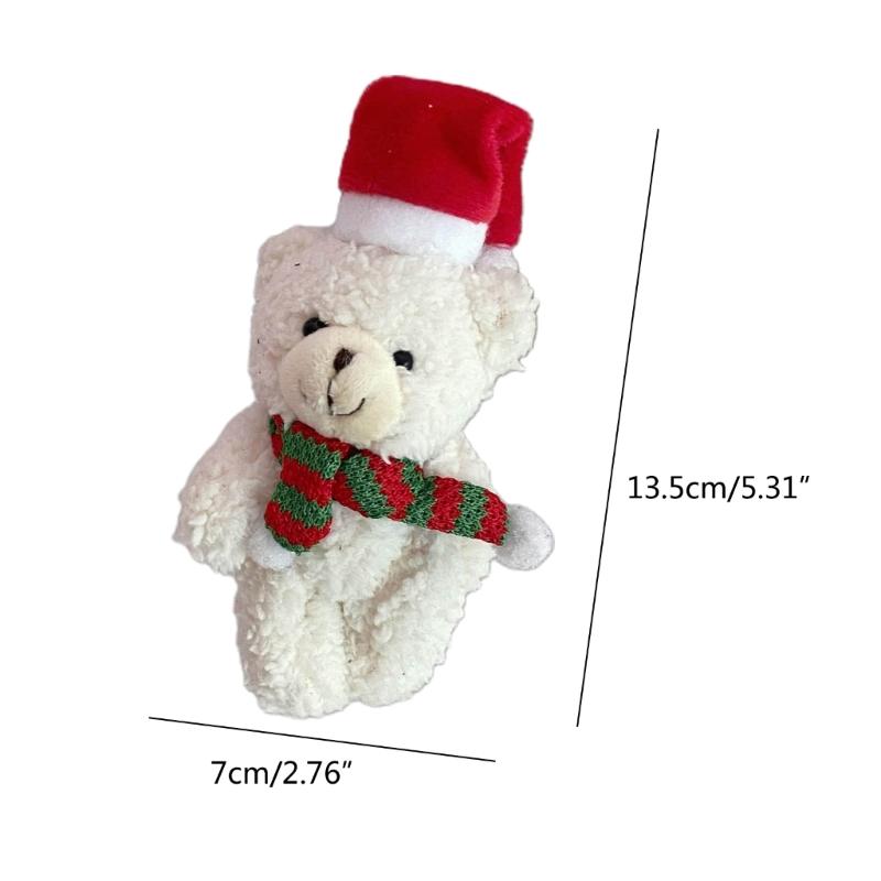 Christmas Bear Ornament Cute Holiday Decor Christmas Tree Pendant Fine Craftsmanship Adjustable Pose Bear Charm for Kids