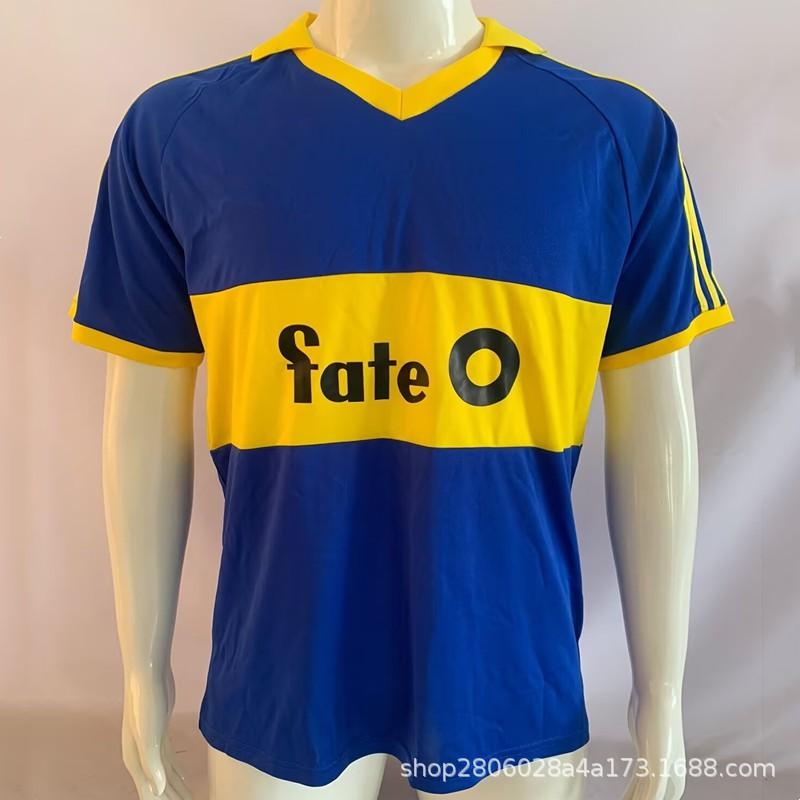 Retro Boca Juniors Classic Soccer Jersey Adult Short Sleeve Football Shirt Men Wear