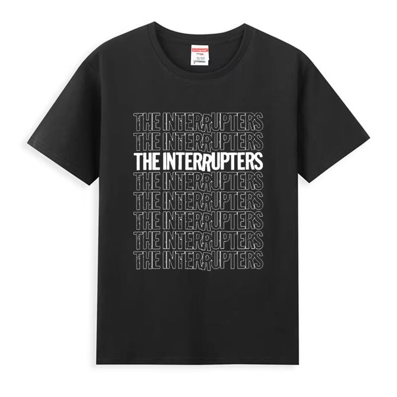 2025 Новый Тур Группа THE INTERRUPTERS С Одноименной Футболкой Горячие Футболки ХЛОПОК Натягивающаяся Дышащая