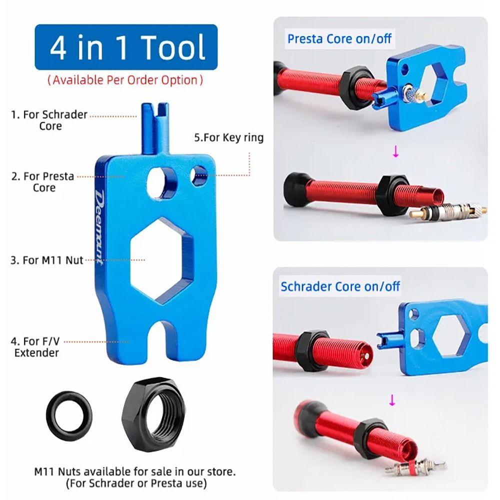 1/8Pcs 40mm Aluminum Zinc Zinc Alloy Valve Aluminum Zinc Zinc Alloy Tubeless Tire Valve  Bicycle Accessories