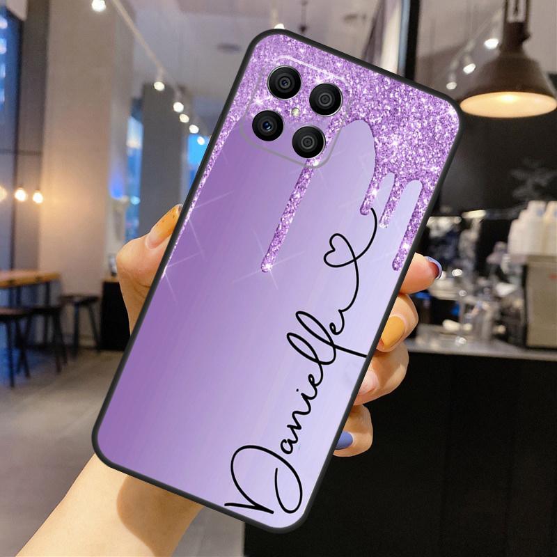 ПЕРСОНАЛИЗИРОВАННЫЕ инициалы имя мраморные Чехлы Для Huawei P20 P30 P40 Lite P50 Pro P Smart 2019 Nova 5T 9 Honor X7 X8 X9 50 Чехол