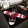 Ride Free Skateboard Design Black Carpet for Living Room Decor Suitable for Use As an Anti-slip for Living Room Bedroom Sofas
