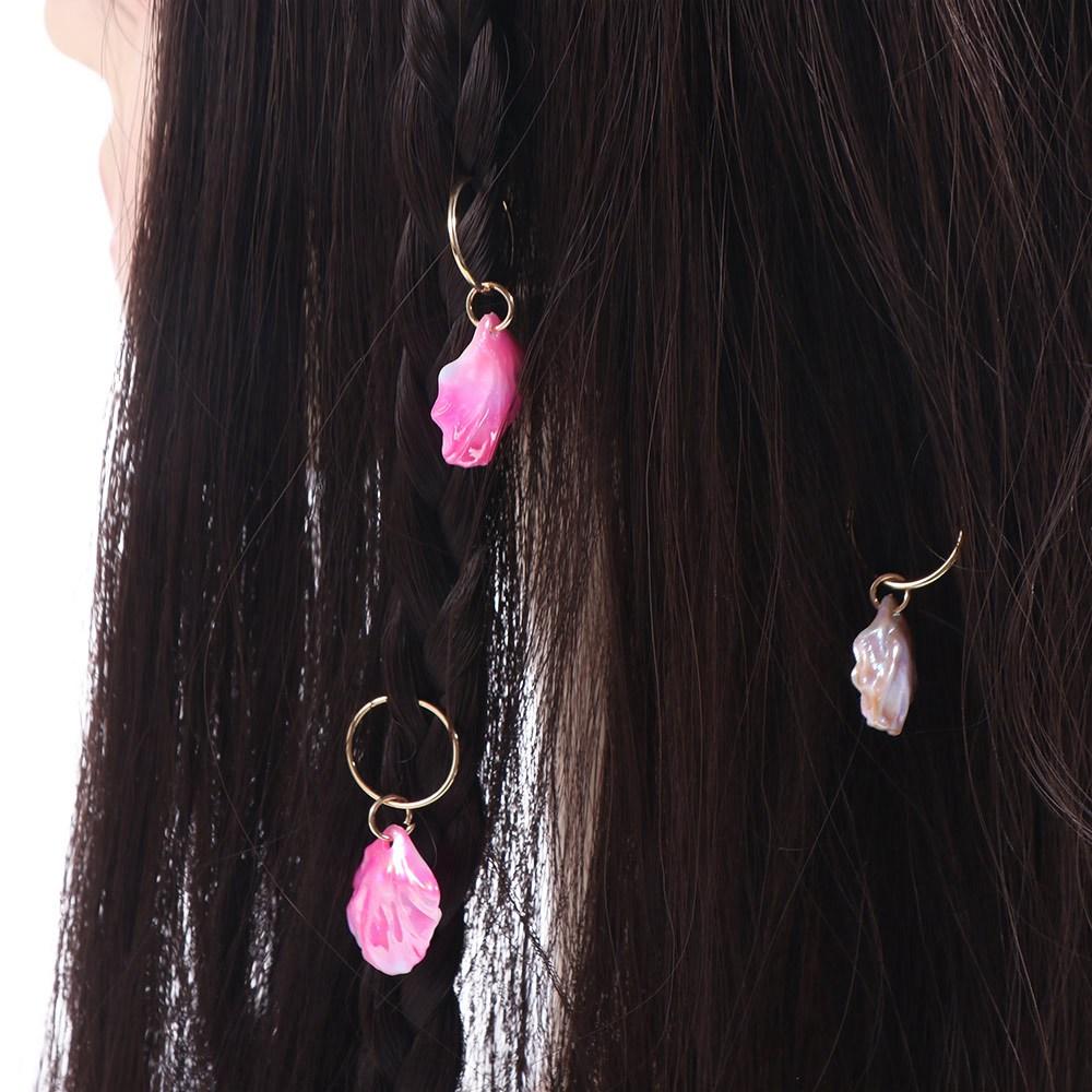 20pcs Metal Cuff Clips Dreadlocks Beads Headwear Hair Braid Tubes Shell Hair Rings Set Men
