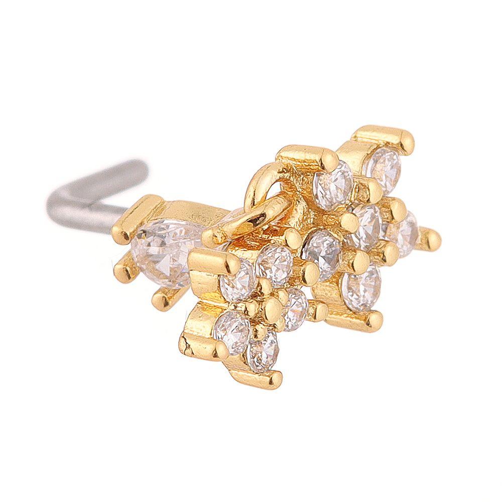 Мужчины Женщины Красочные Ювелирные Изделия L Висячие Носовые Пусеты Пирсинг Носовые Кольца Ногти