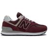New Balance 574 Core Pack - бордовые женские кроссовки красно-белые WL574EVM