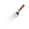 7cm Teppanyaki Turner with Wooden Handle, Stainless Steel, for Teppanyaki, Steak, and Baking, Anti-Scald, for Home and Commercial Use, Suitable for Du