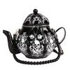 Stylish 3D Teapot Shape Crossbody Bag Women - PU Water Bucket With Floral Detail Gold Black Blue-and-White