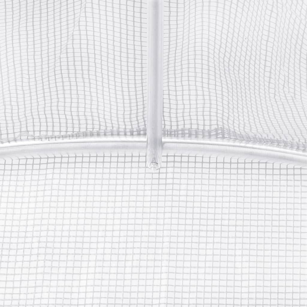 Greenhouse with Steel Frame White 54 m² 18 x 3 x 2 m