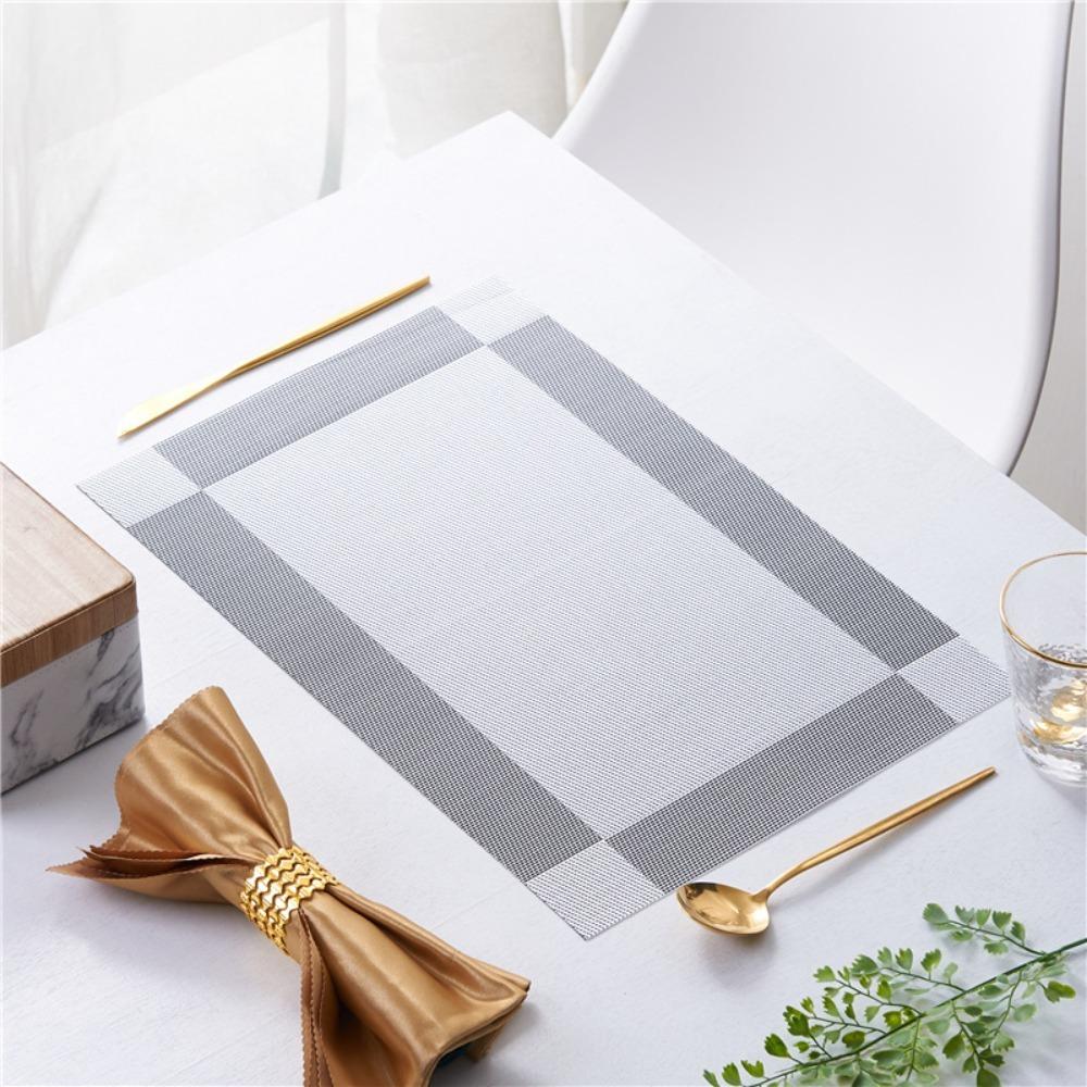 6pcs Non Slip Dining Table Mat Waterproof Bowl Pad Durable Washable Party Placemat  Banquet
