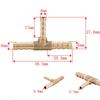 Brass Tee T Shape  Barb Fitting Reducer Barb Union Coupling 3 Ways  Fitting Air Gas Water Fuel