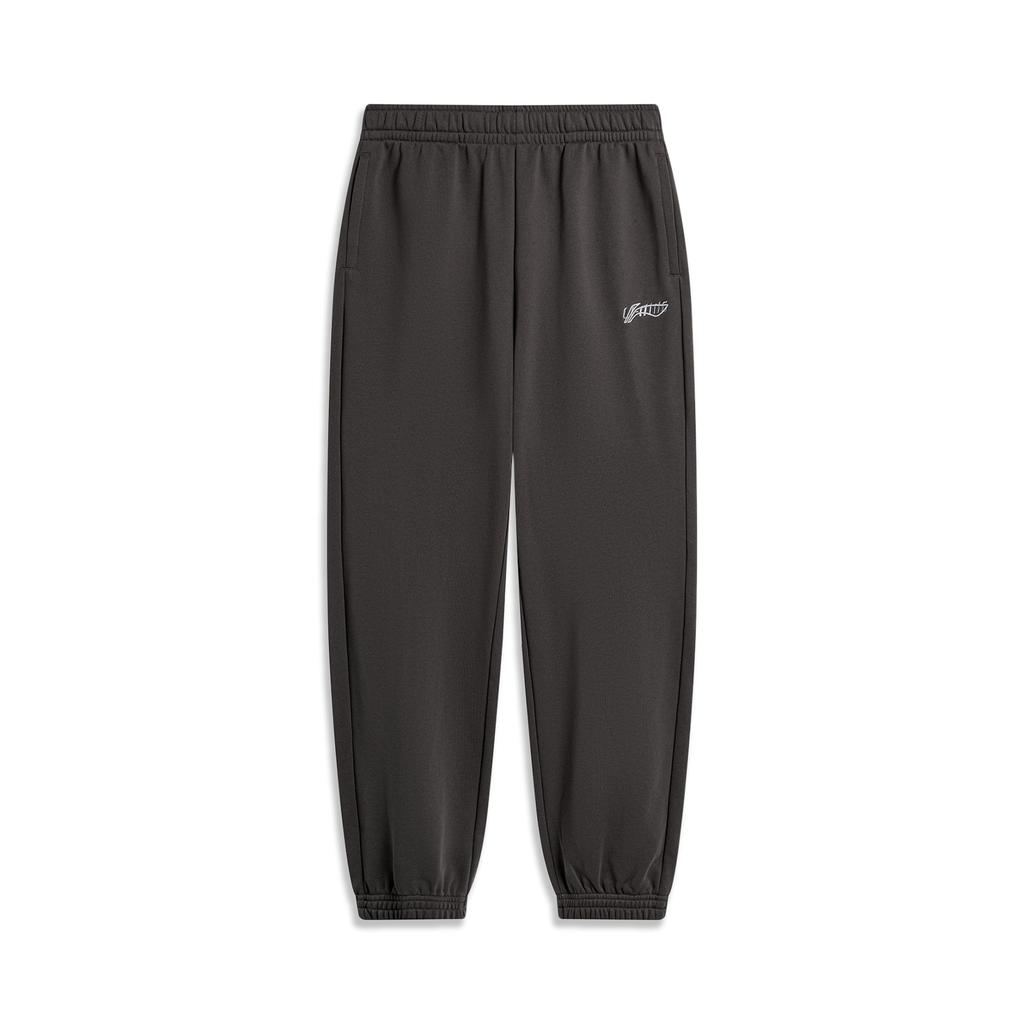 Li Ning Спортивная коллекция Жизнь Трикотажные спортивные штаны Мужские Обсидианово-серый C AKLU823-5