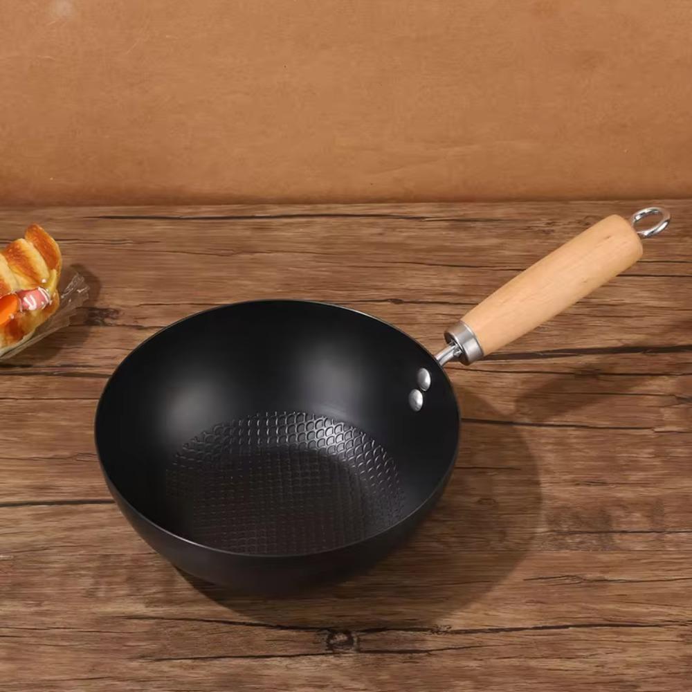 Non-stick Frying Pan Universal Pot Kitchen Cookware Small Cast Iron Wok  Rental