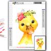 Popular 5D Diy Cross Stitch Cute Little Animals With Flowers Painting Full Drill Cross-Stitch Crafts Kit Wall Sticker Home Decor