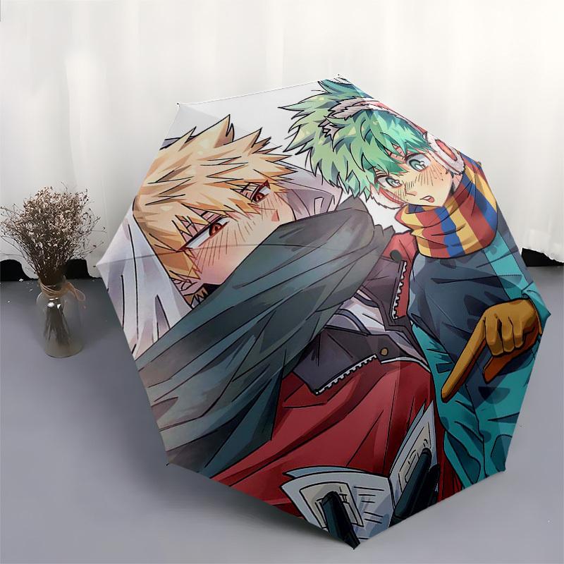 1 шт. Моя геройская академия Boku no Hero Academia Изуку Мидория Кацуки Бакуго Уличный зонт Автоматическое открытие Складная конструкция 8 спиц Железный каркас Фестиваль