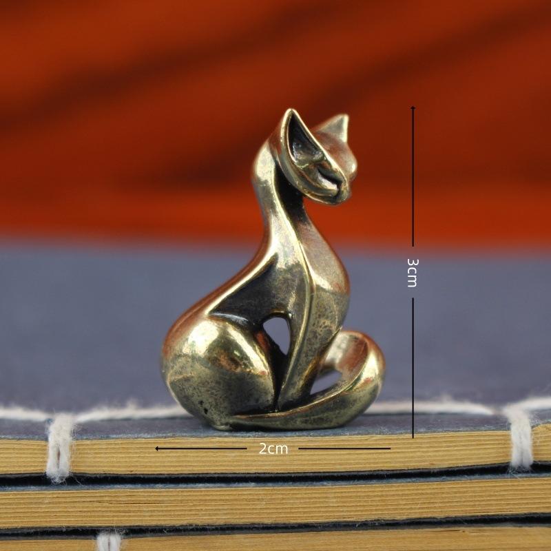Винтажная латунная фигурка - Ручная работа, металлический зверь, украшение для дома