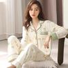 Women's Cotton Pajamas: Loose Fit Long Sleeve, Spring/Autumn Thin Style, Wear Indoors or Out
