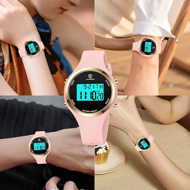 Часы женские наручные часы мужские цифровые часы унисекс детские часы спортивные часы многофункциональные будильник дата дисплей водонепроницаемые часы на открытом воздухе простые