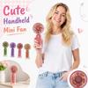 Rechargeable Handheld Desk Fan with Cute Design for Indoor Use
