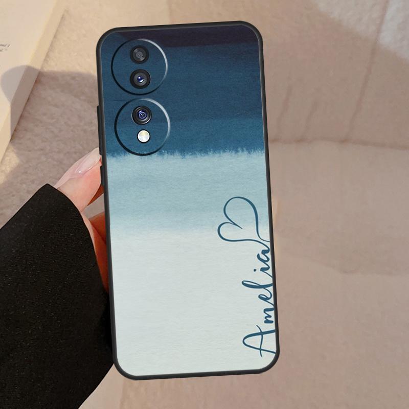 Персонализированный акварельный чехол-сердечко с именем для Honor Magic 5 Pro 50 70 90 Lite Honor 8X 9X X9b X9a X8a X7a X6a X6 X7 X8 X9 Чехол
