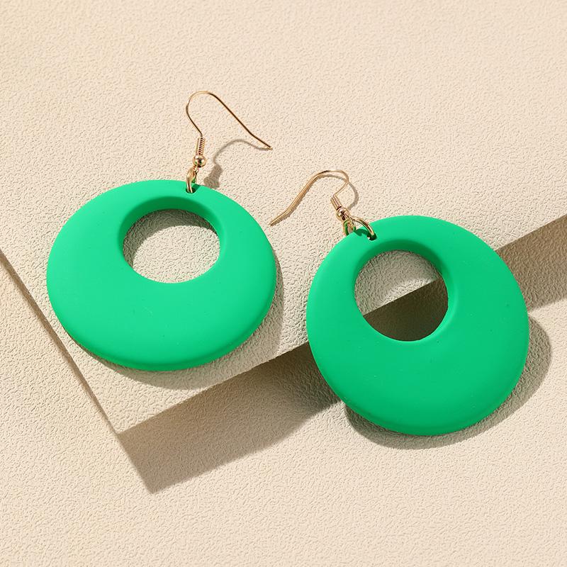 Новые модные большие серьги-подвески из акриловой смолы для женщин, длинные геометрические круглые серьги-подвески для девочек, корейские ювелирные изделия для путешествий