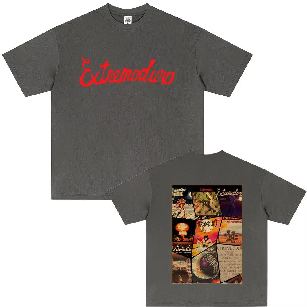 Rock Band Extremoduro Music Album Cover Merch T Shirts Men Women Fashion Vintage Fashion Tshirts Male Gothic Punk Streetwear